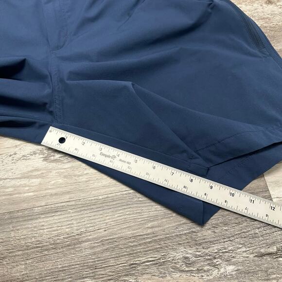 Orvis Blue Black Mens 40 Flat Front Minimalist Casual Performance Chino Shorts - Picture 8 of 12